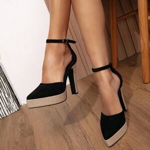 Elegant Black and Tan Women's Heels